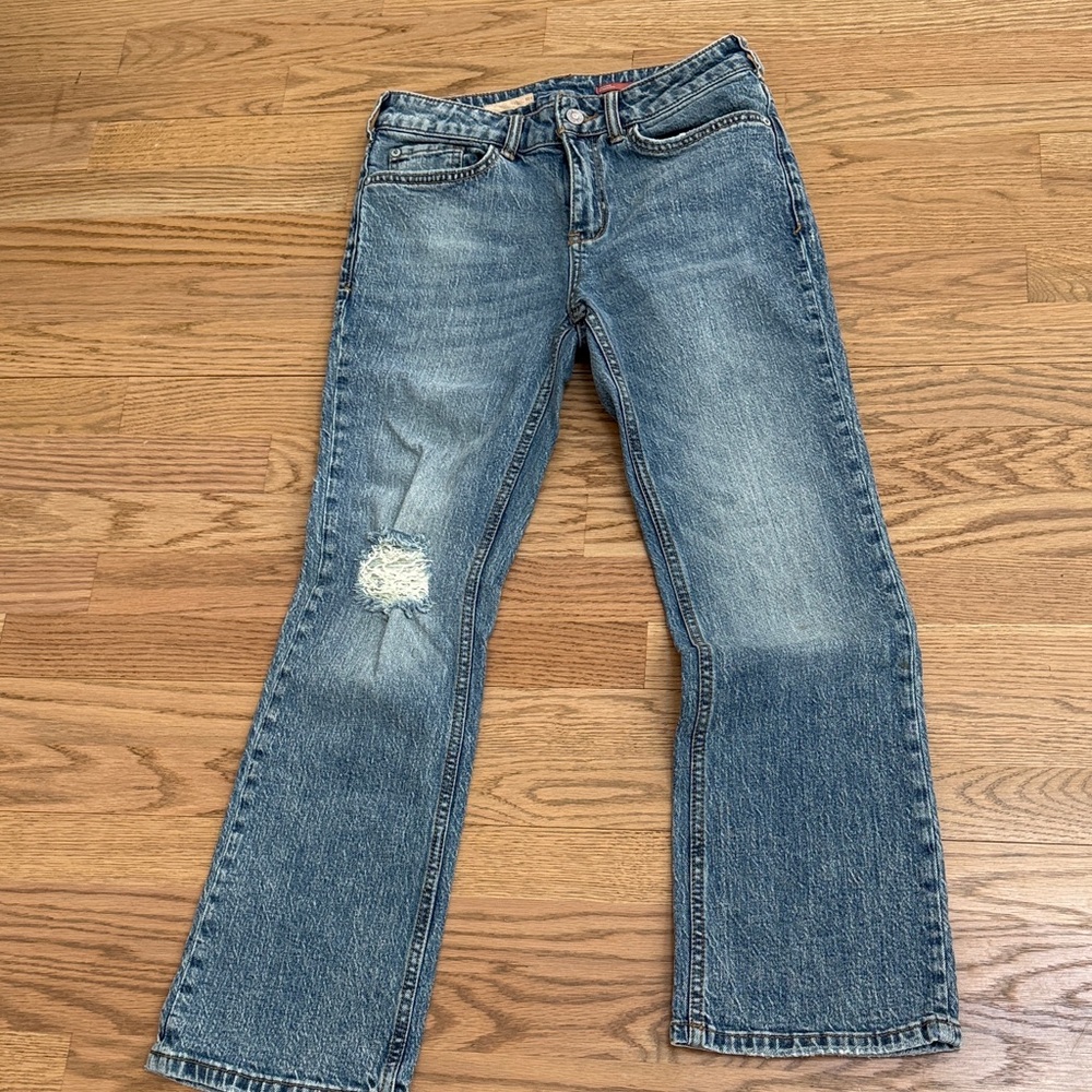 Pilcro Straight Leg Blue Jeans